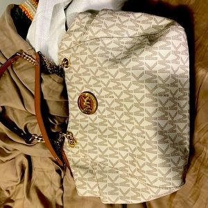 On the loved ones Michael Kors cream bag old town leather straps